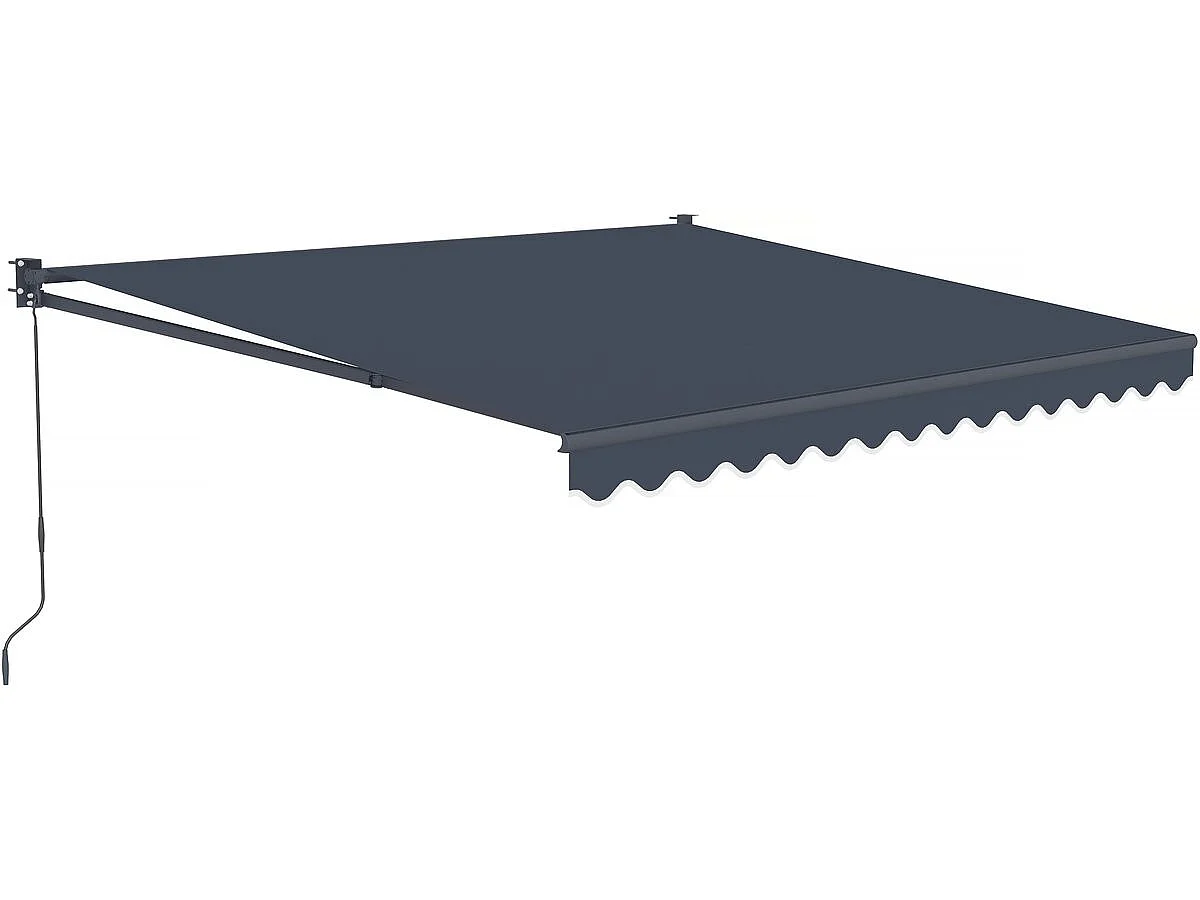 Vorzelt einziehbare Markise aus Aluminium 2,5 x 3 m "Ombra 3" - Anthrazitgrau