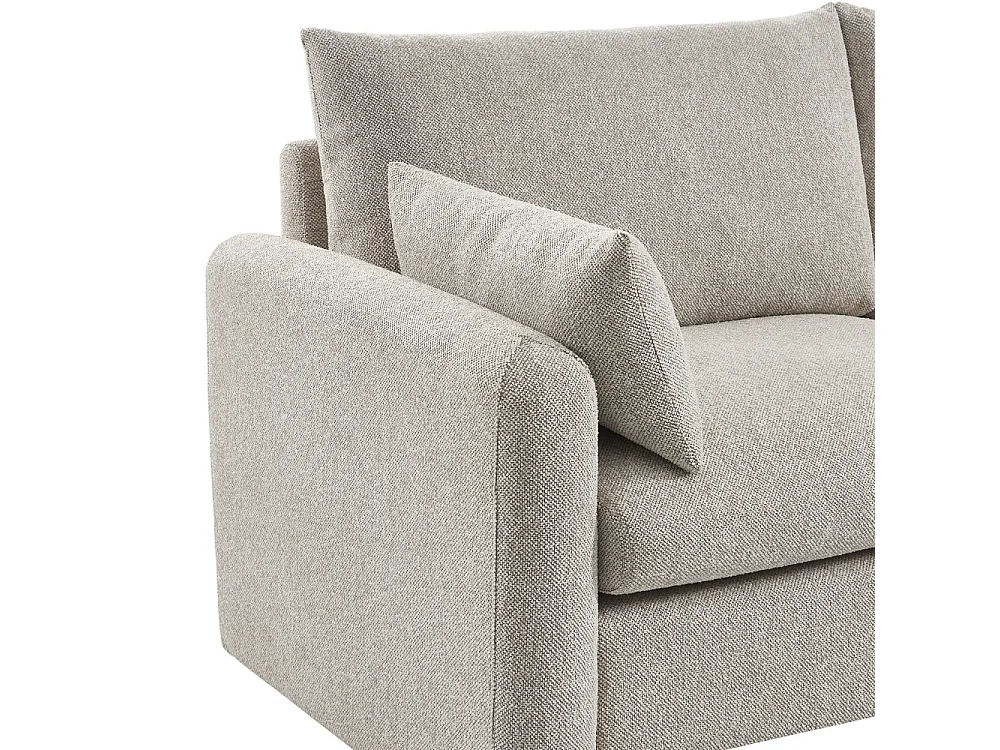 Lisa - Canapé 3 places en tissu - Beige chiné