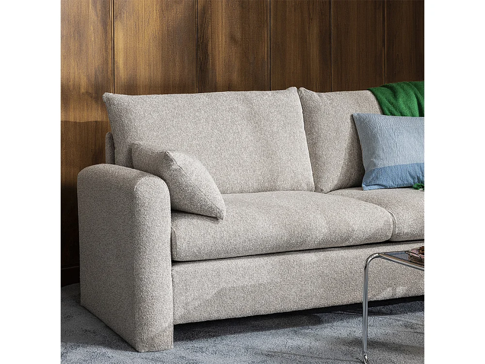 Canapé 3 places en tissu beige LISA