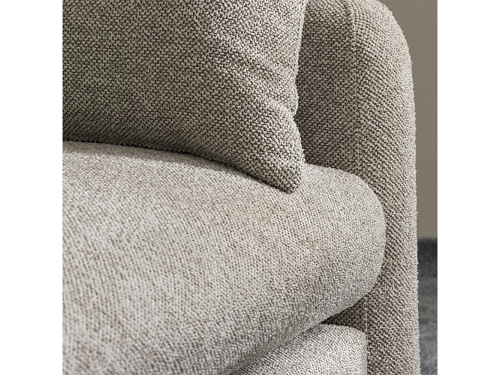 Canapé 3 places en tissu beige LISA