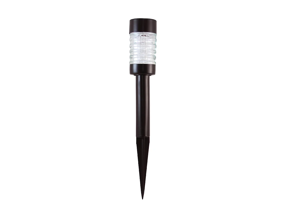 Lot de 6 Bornes Solaires Extérieures à Planter, Balises de Jardin LED Étanches-Diamètre 6 x Hauteur 41 cm