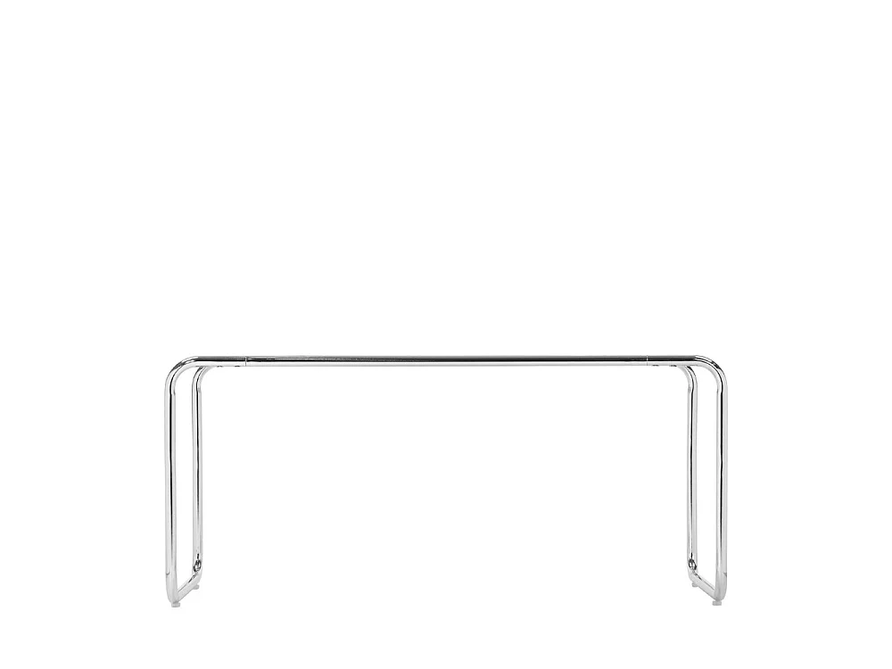 Rika - Table basse en verre pieds chrome - Verre ambré