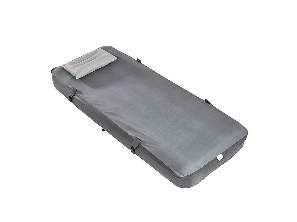 SoBuy Oppustelig liggestol Grå 191x76x22cm OGS32-II-HG-P01