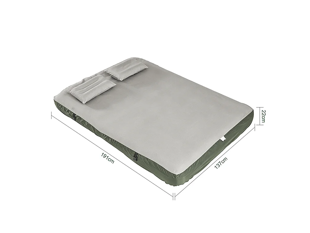 SoBuy Oppustelig liggestol Grå 191x137x22cm OGS32-II-L-GR-P01