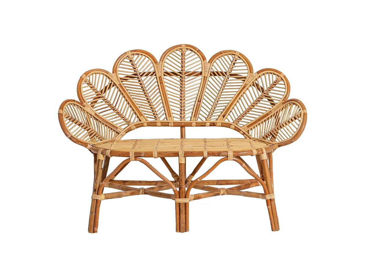 Banquette fleur en rotin Rattan