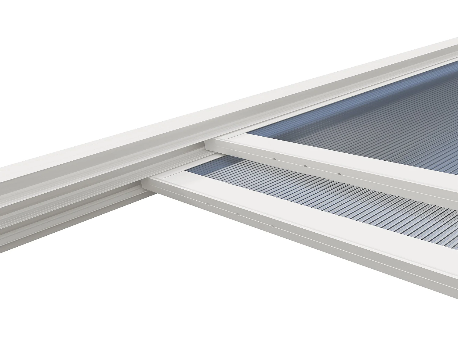 Pergola adossée en aluminium avec toit coulissant - 18 m² - blanc - IZEDA