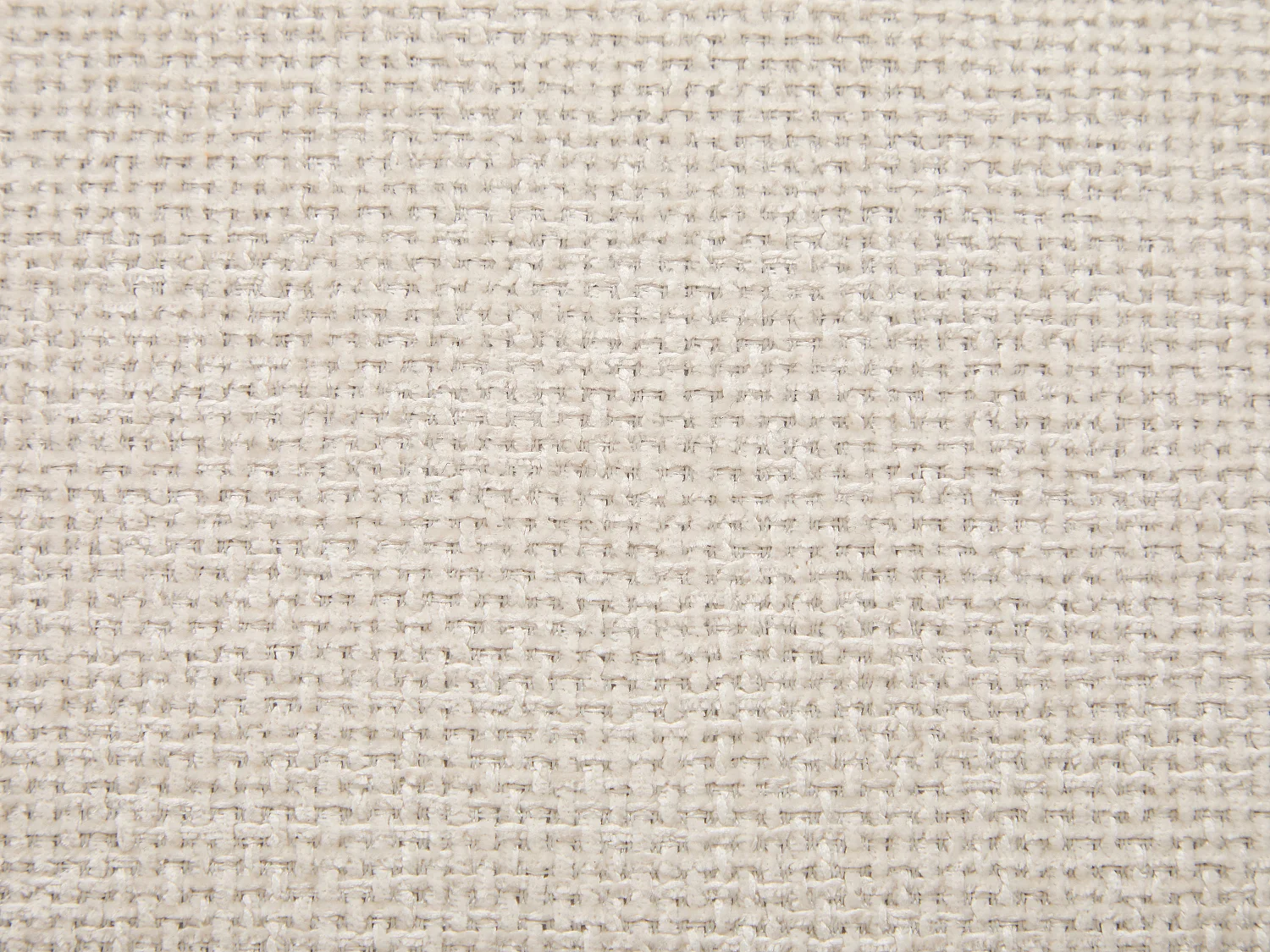 Lot de 6 chaises en tissu texturé, effet rotin et bois d'hévéa - Crème - CALENYA