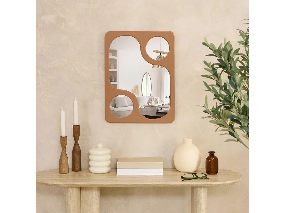 Miroir Mural Design "Austin" 50cm Rose