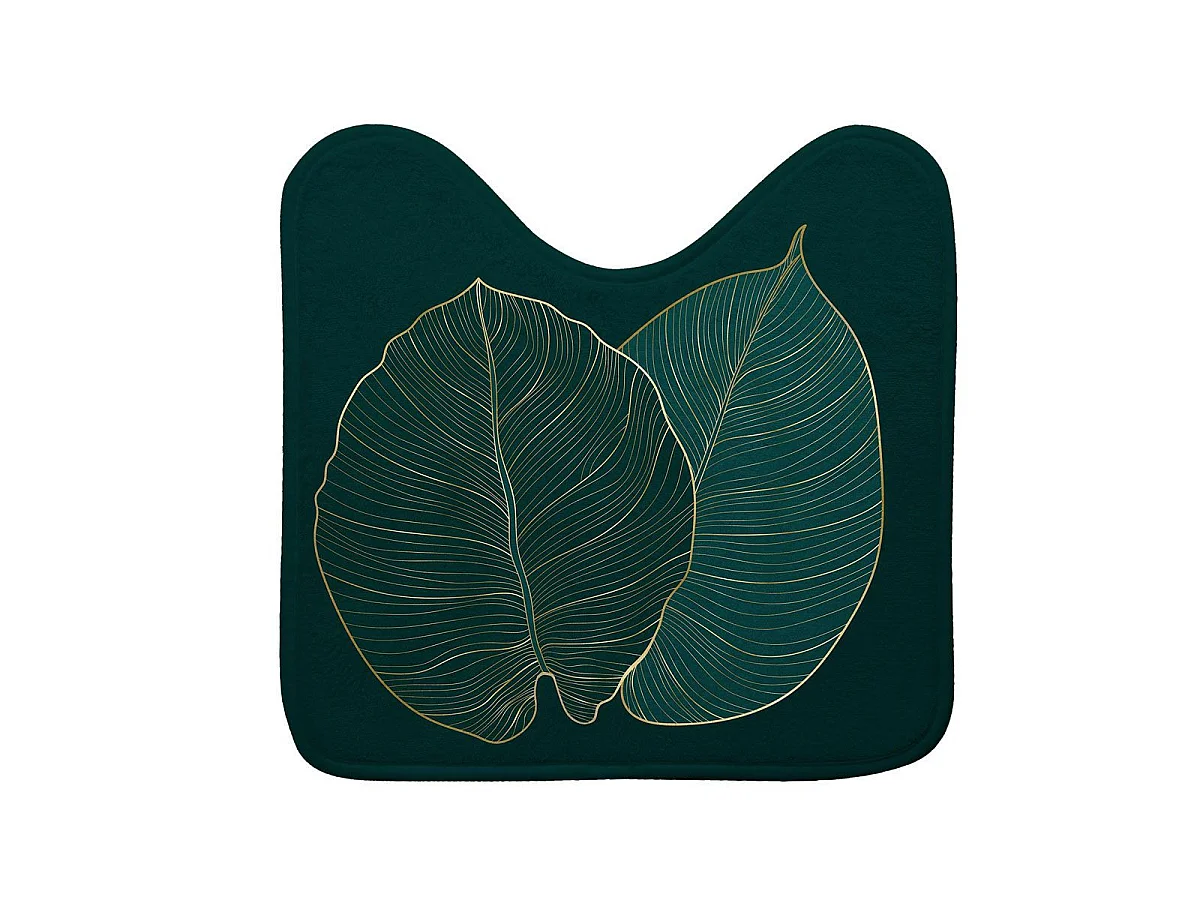 Tapis Contour WC Microfibre "Jade" 45x45cm Vert