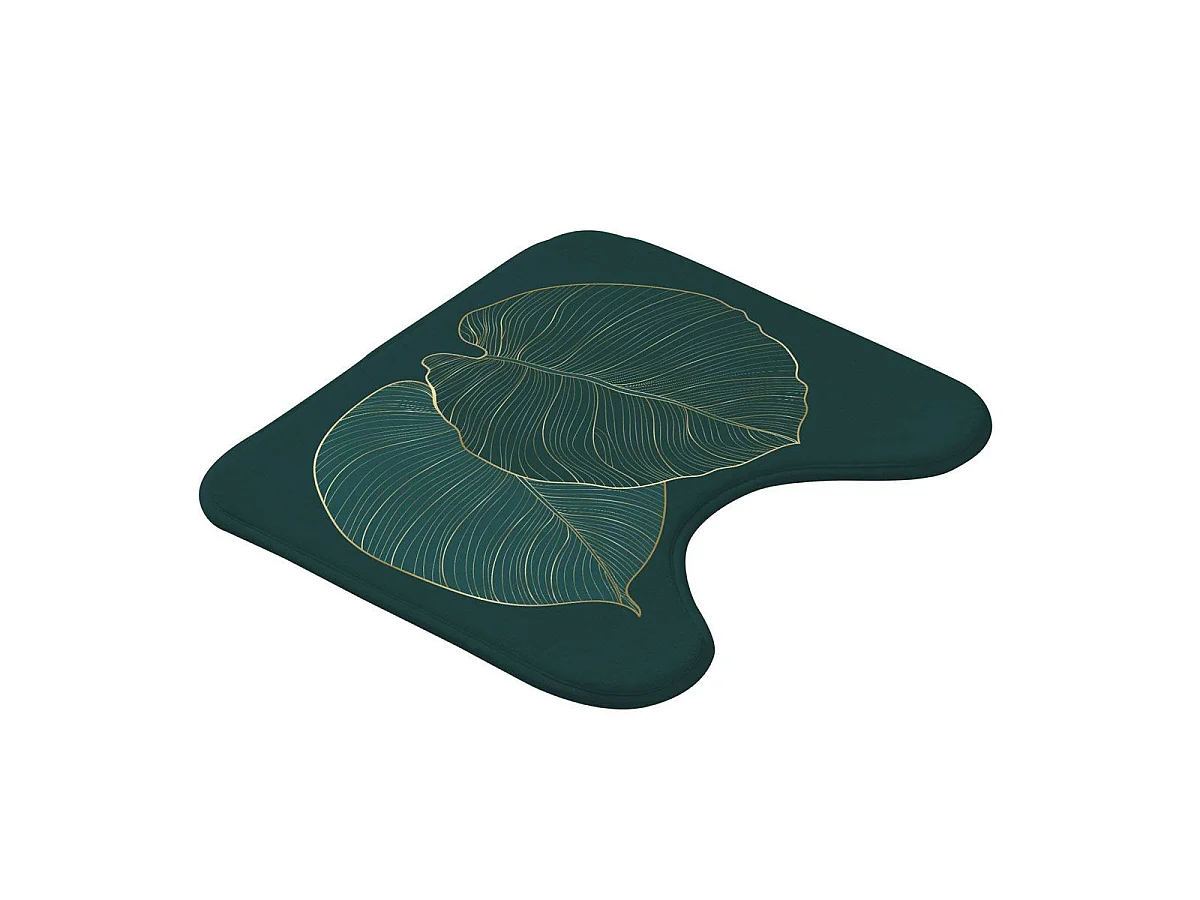 Tapis Contour WC Microfibre "Jade" 45x45cm Vert