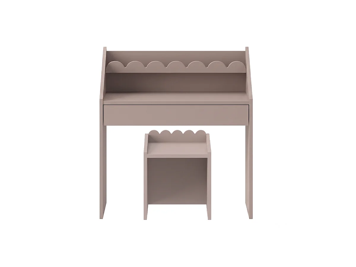 Bureau 1 tiroir avec chaise Book Nook Rose