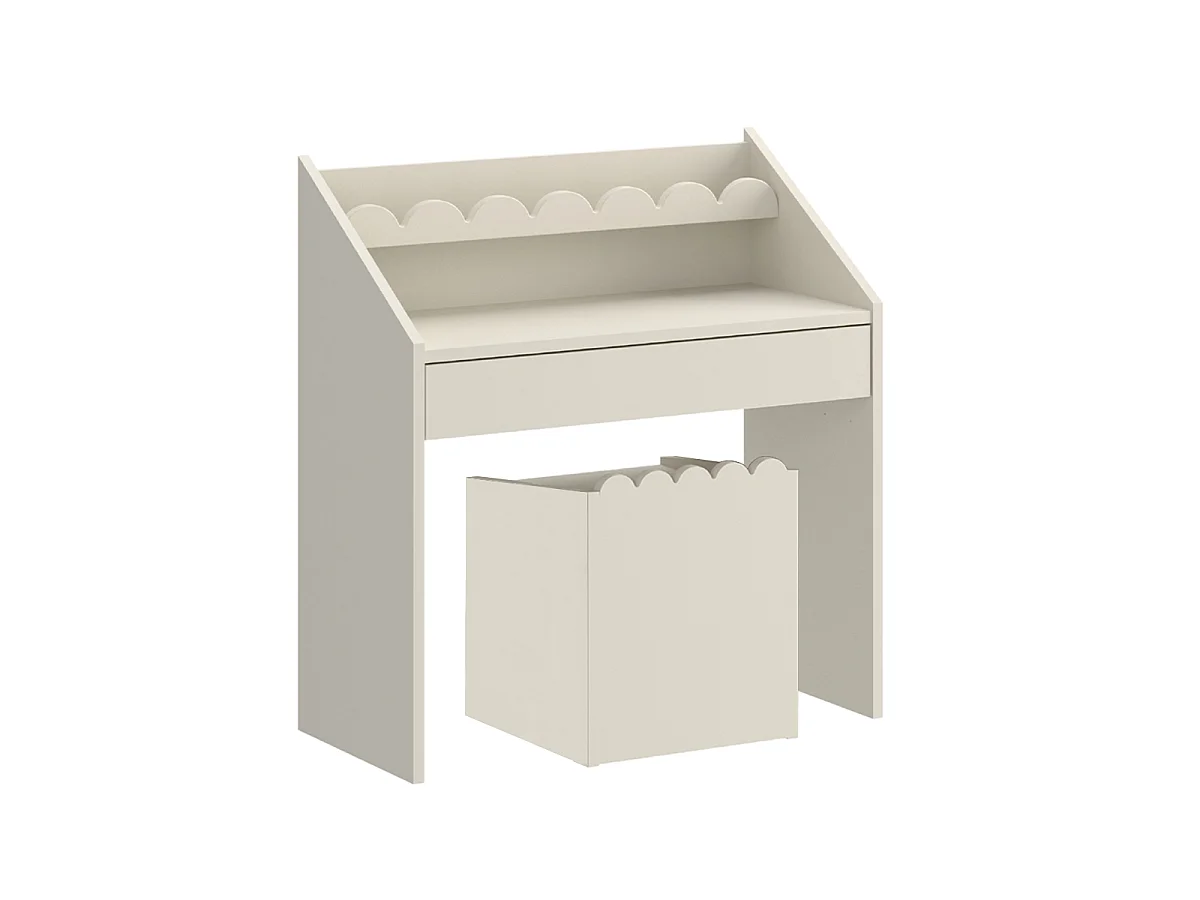 Bureau 1 lade met stoel Bellamy Book Nook Beige
