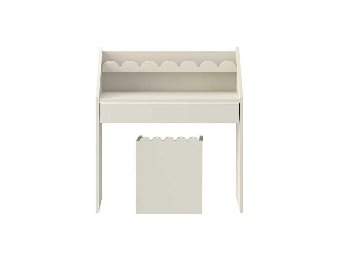 Bureau 1 lade met stoel Bellamy Book Nook Beige