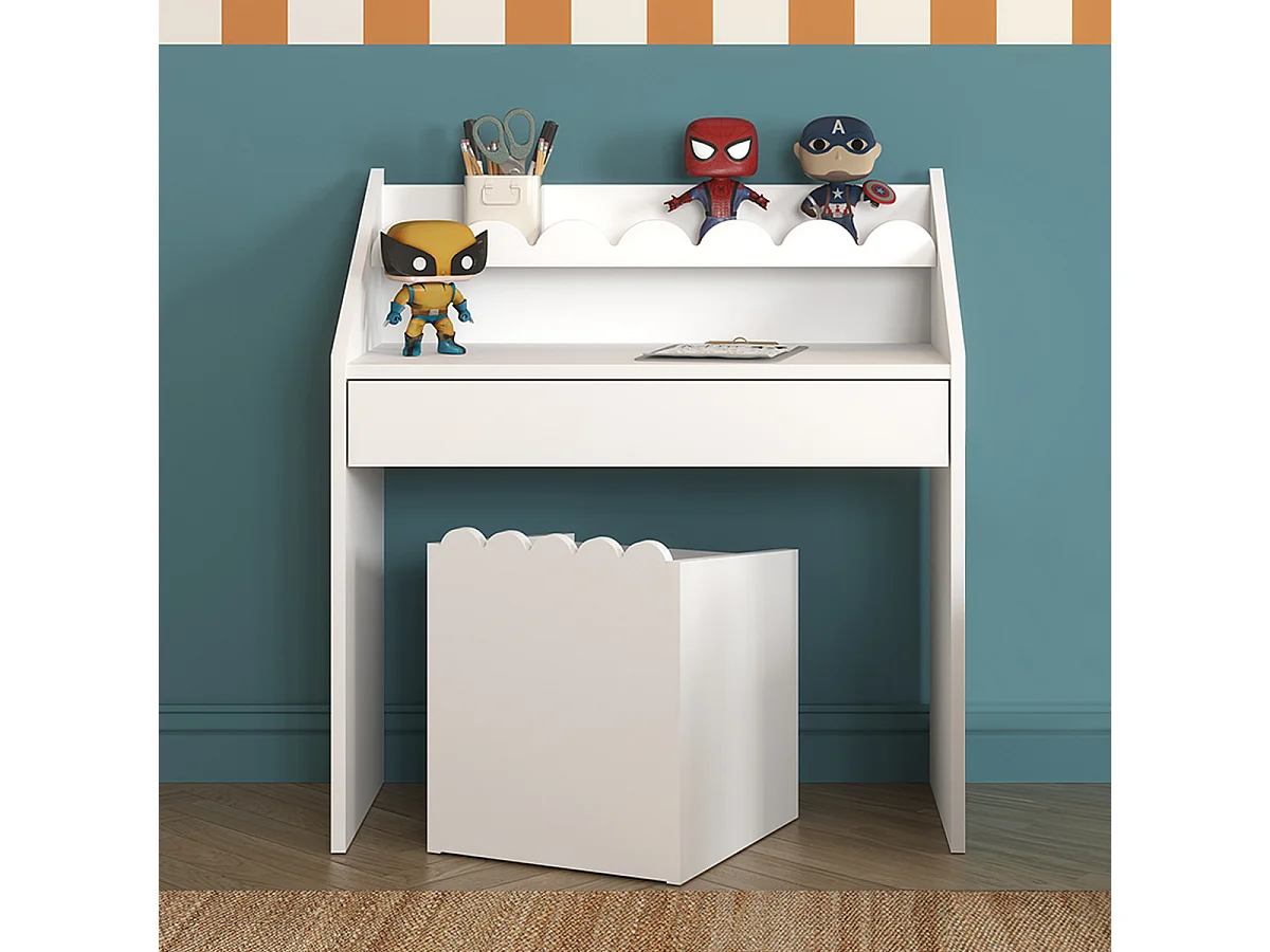 Bureau 1 lade met stoel Bellamy Book Nook Wit