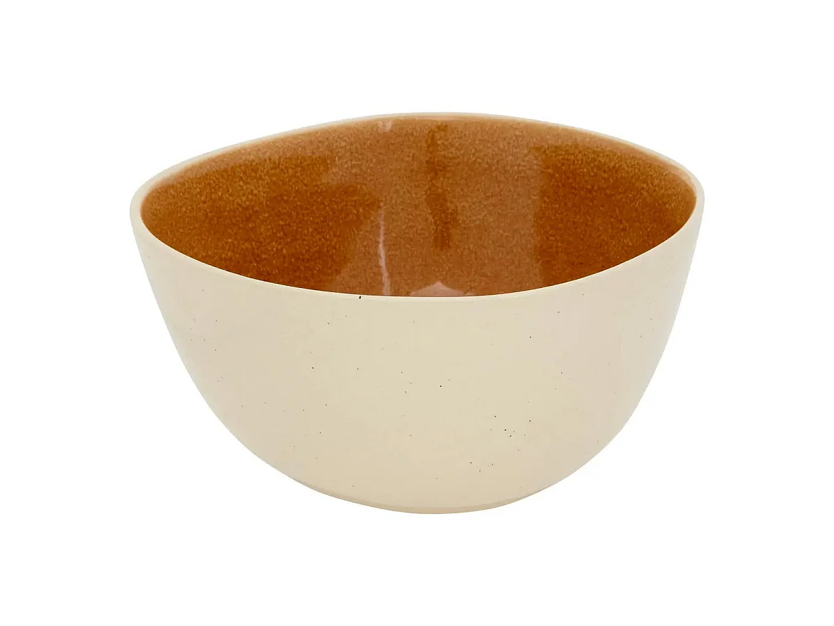 Saladier en Faïence "Wonja" 26cm Ocre