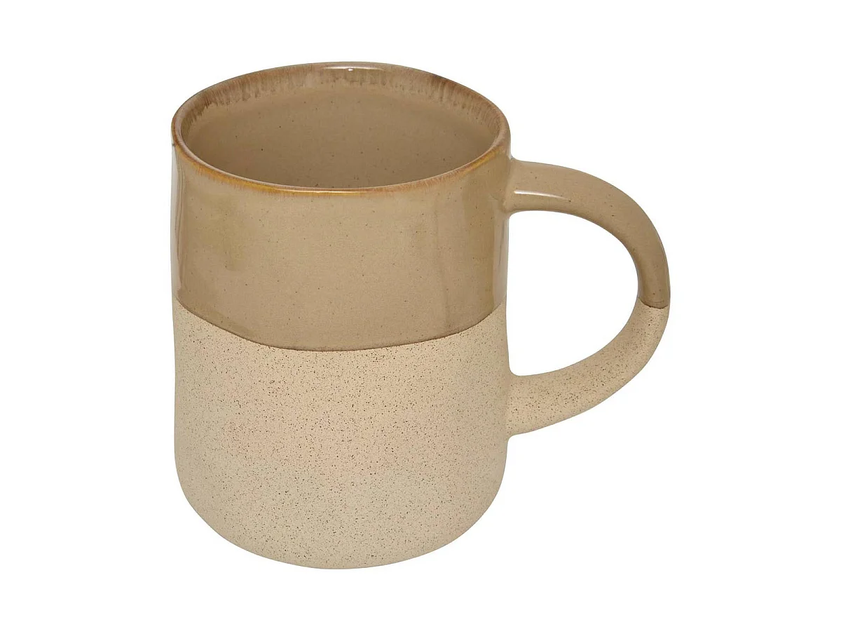 Lot de 6 Mugs en Faïence "Kate" 34cl Beige