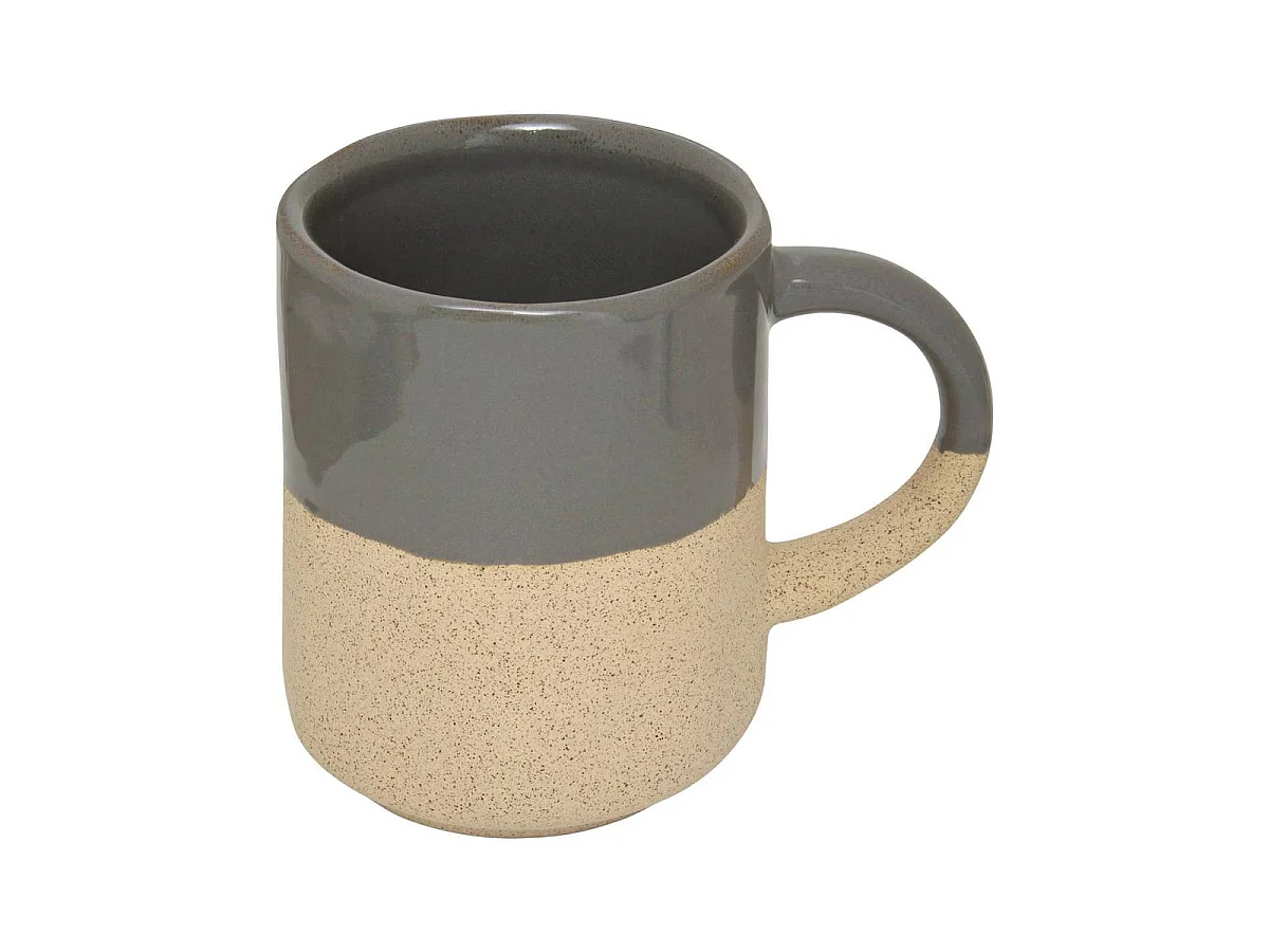 Lot de 6 Mugs en Faïence "Kate" 20cl Gris