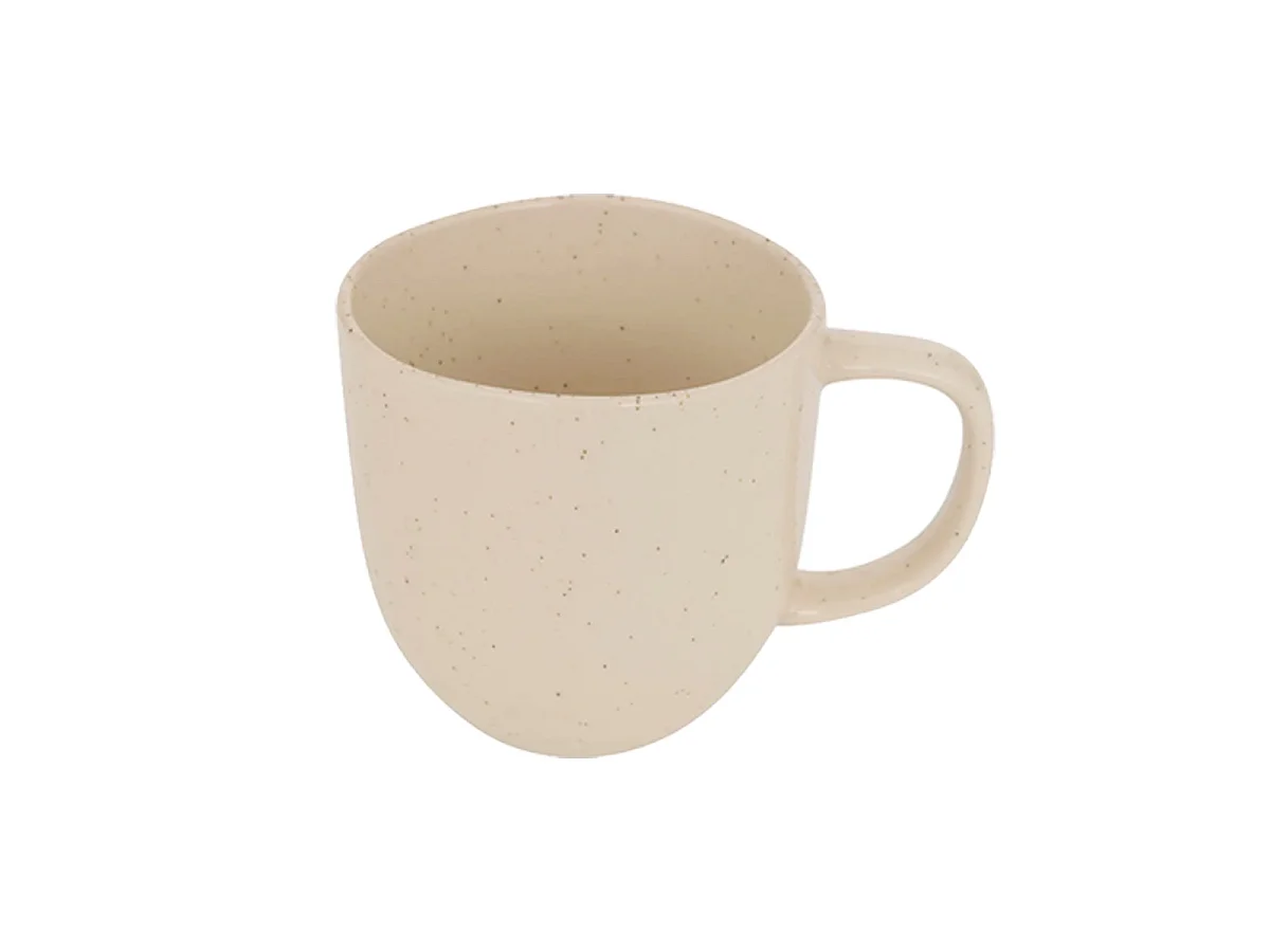 Lot de 6 Mugs en Faïence "Wonja" 44cl Crème