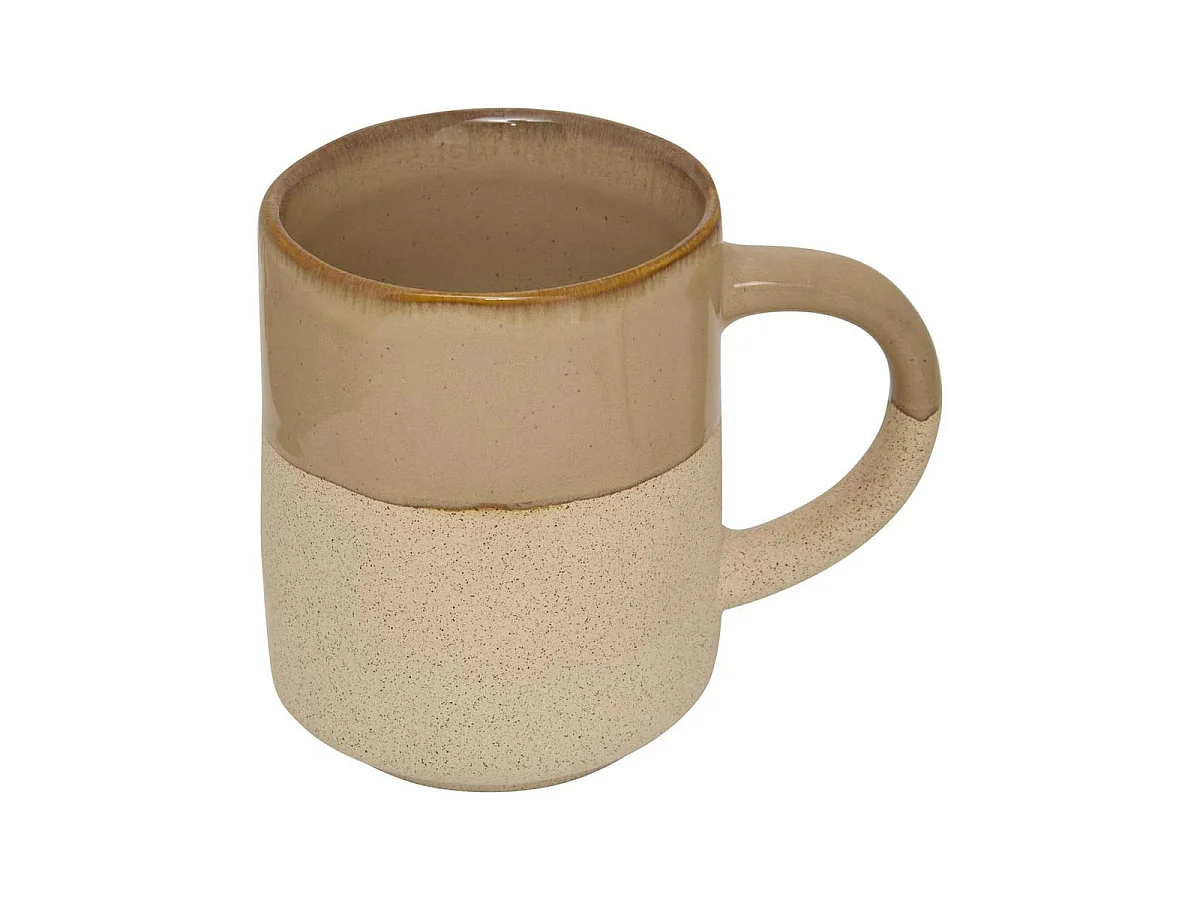 Lot de 6 Mugs en Faïence "Kate" 20cl Beige