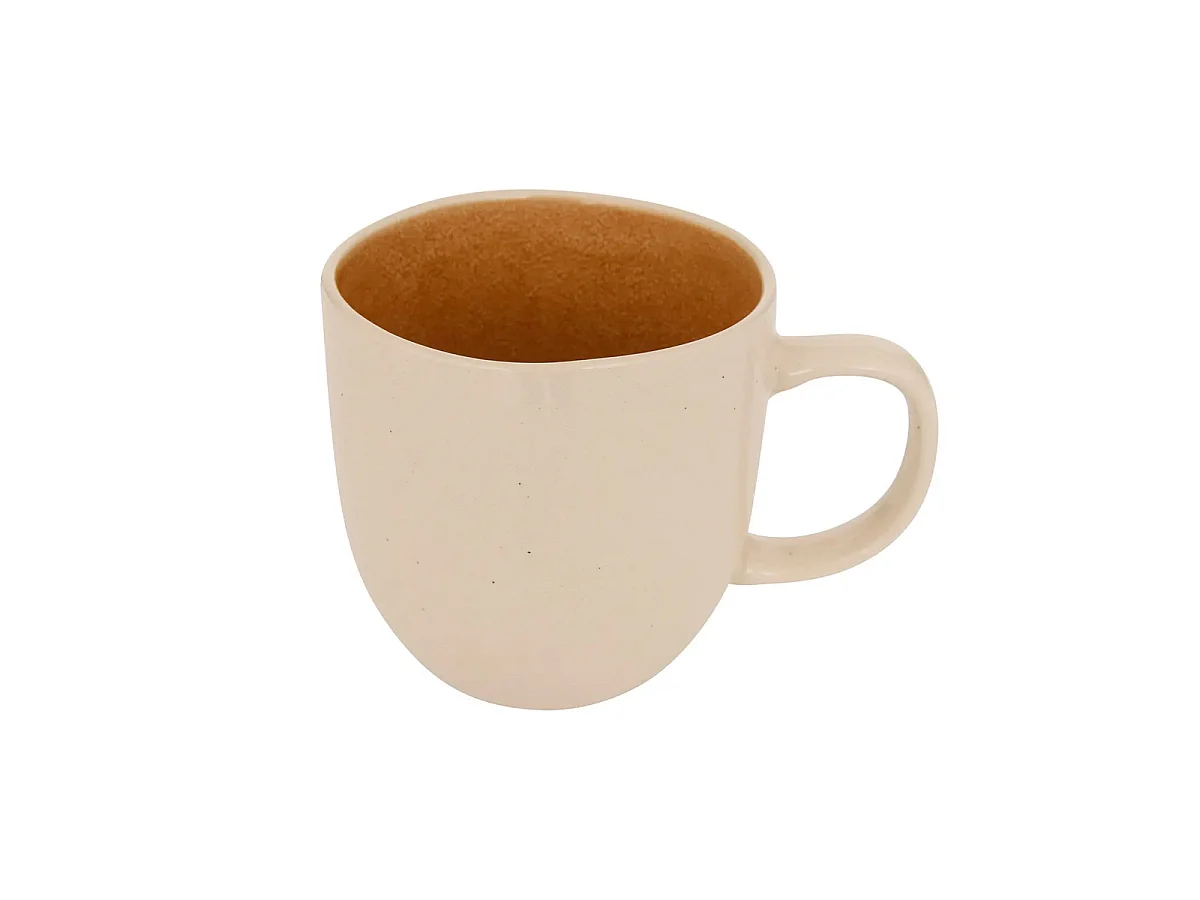 Lot de 6 Mugs en Faïence "Wonja" 44cl Ocre