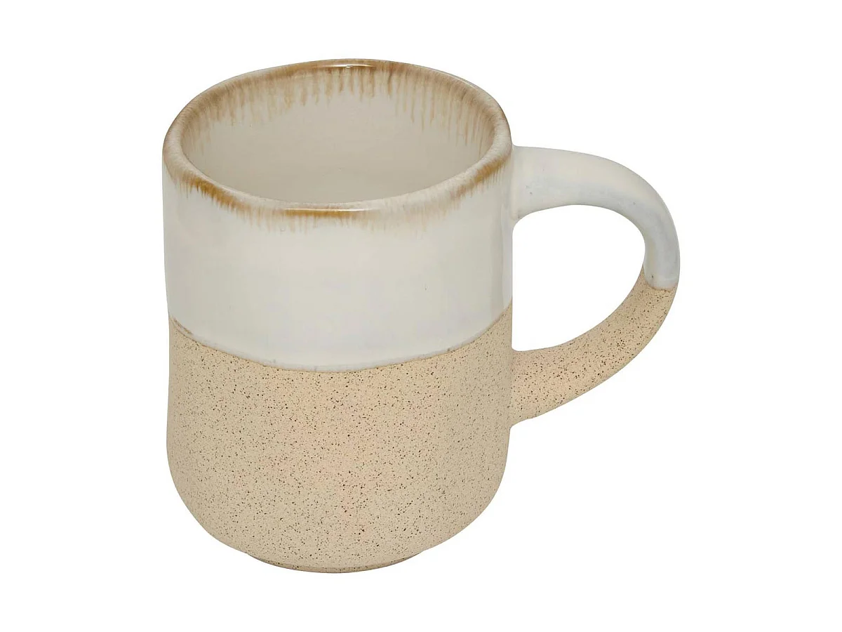 Lot de 6 Tasses à Café en Faïence "Kate" 10cl Blanc