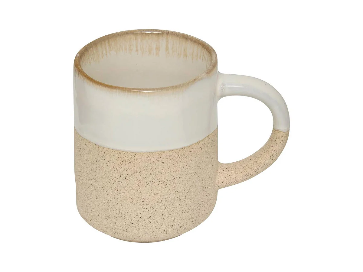 Lot de 6 Mugs en Faïence "Kate" 20cl Blanc