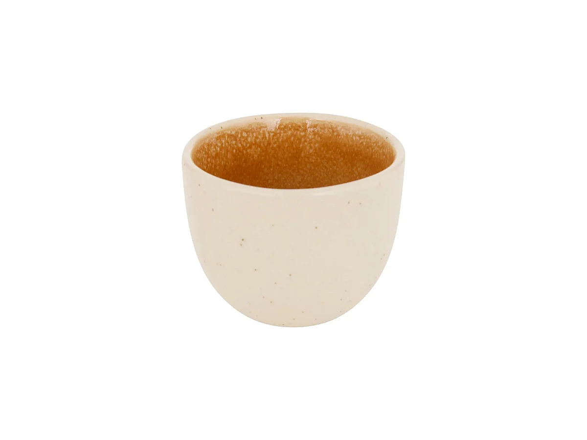 Lot de 6 Tasses à Café en Faïence "Wonja" 10cl Ocre