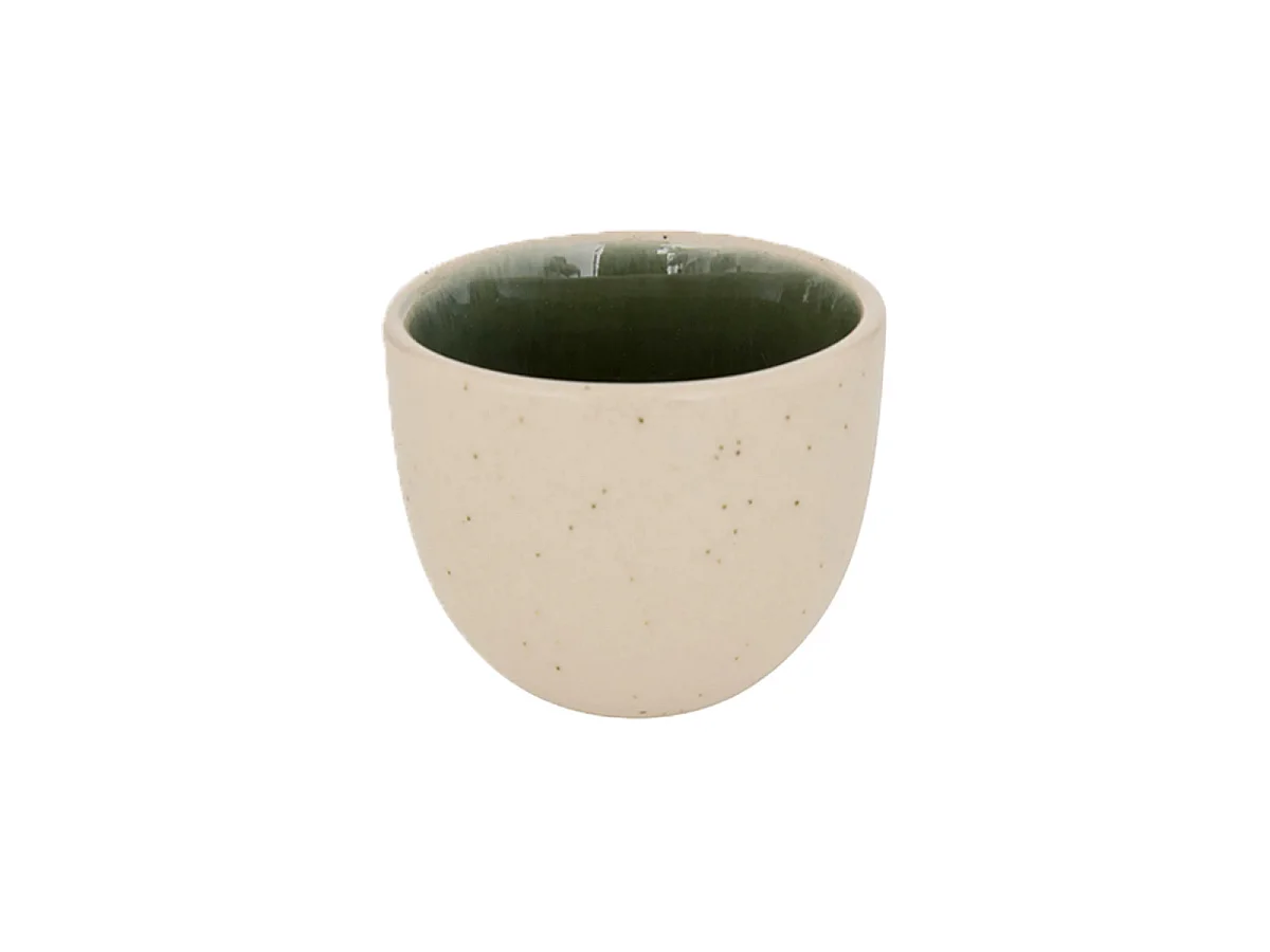 Lot de 6 Tasses à Café en Faïence "Wonja" 10cl Vert