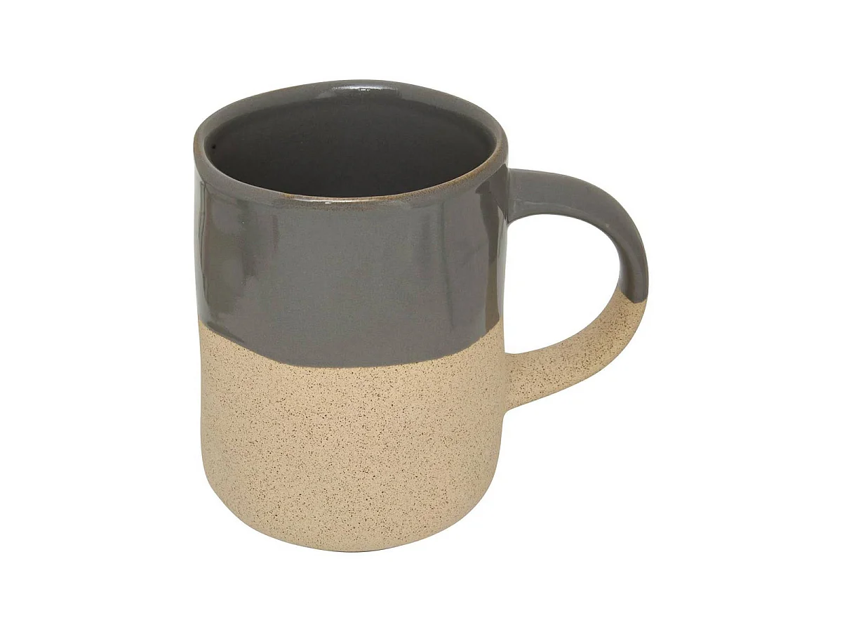 Lot de 6 Mugs en Faïence "Kate" 34cl Gris