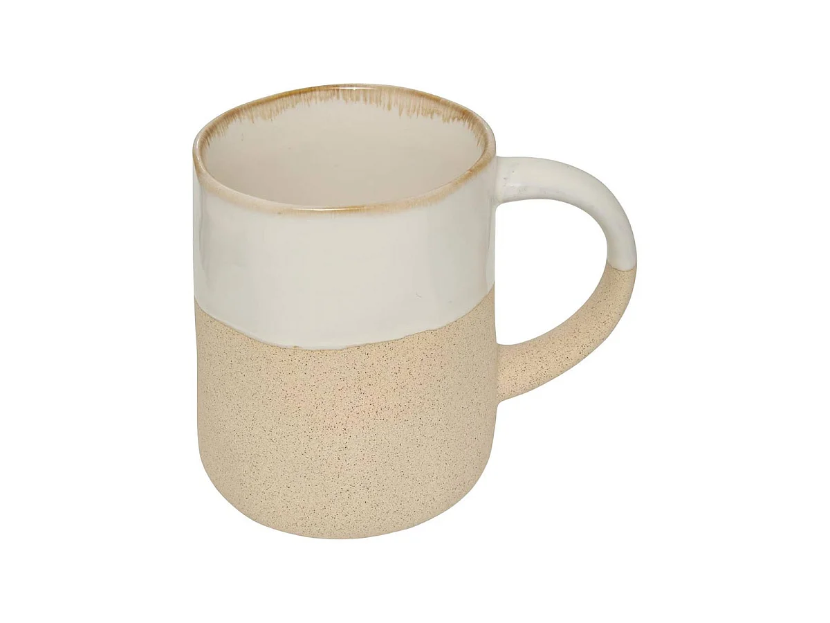 Lot de 6 Mugs en Faïence "Kate" 34cl Blanc