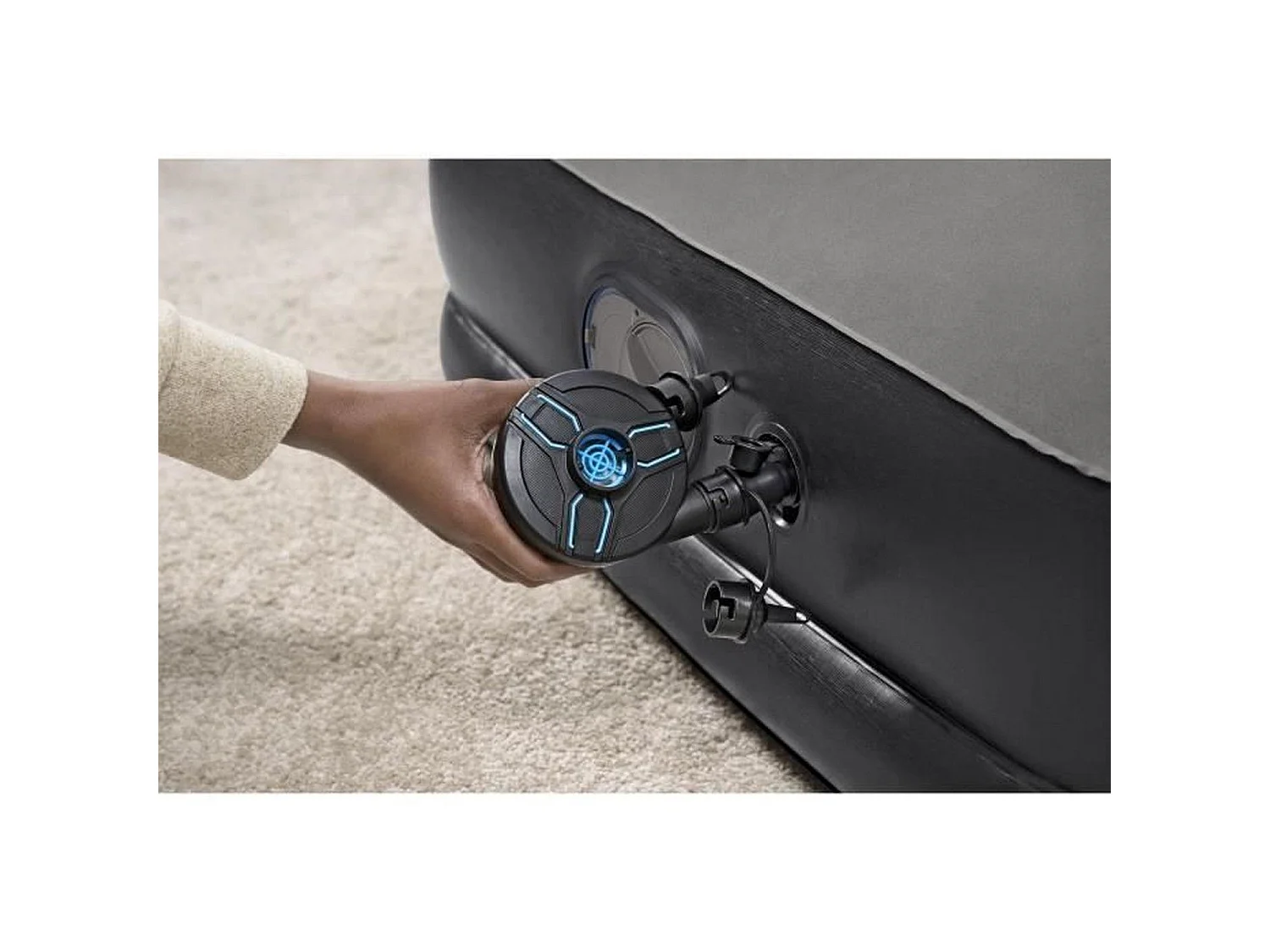 Colchón hinchable Tritech Queen - 2 personas, bomba USB integrada, 203 x 152 x 36 cm
