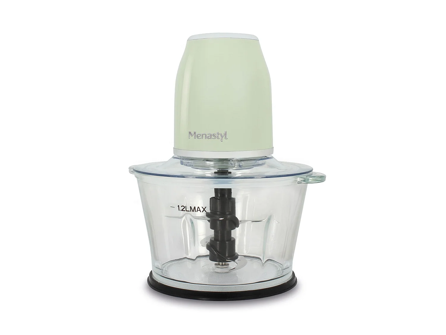 Menastyl - Hachoir Retro 1.2l En Plastique Celadon Et Contenant En Verre