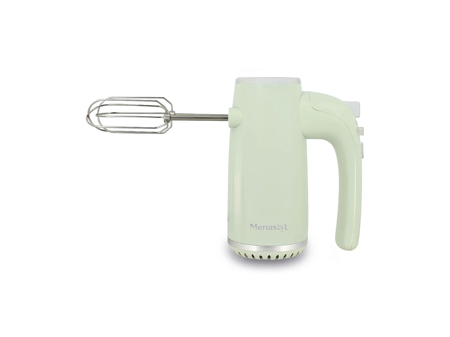 Menastyl - Batteur électrique Retro En Plastique Et Acier Inoxydable Celadon