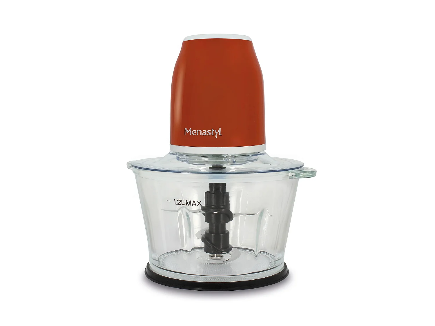 Menastyl - Hachoir Retro 1.2l En Plastique Brique Et Contenant En Verre