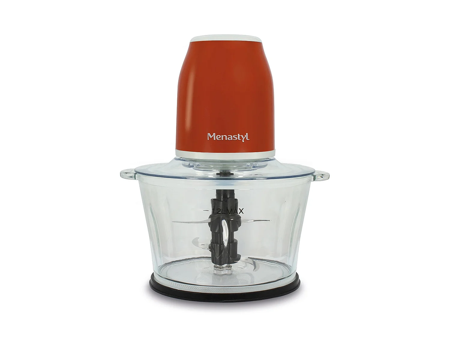 Menastyl - Hachoir Retro 1.2l En Plastique Brique Et Contenant En Verre