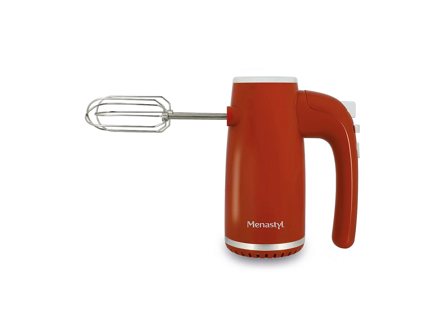Menastyl - Batteur électrique Retro En Plastique Et Acier Inoxydable Brique