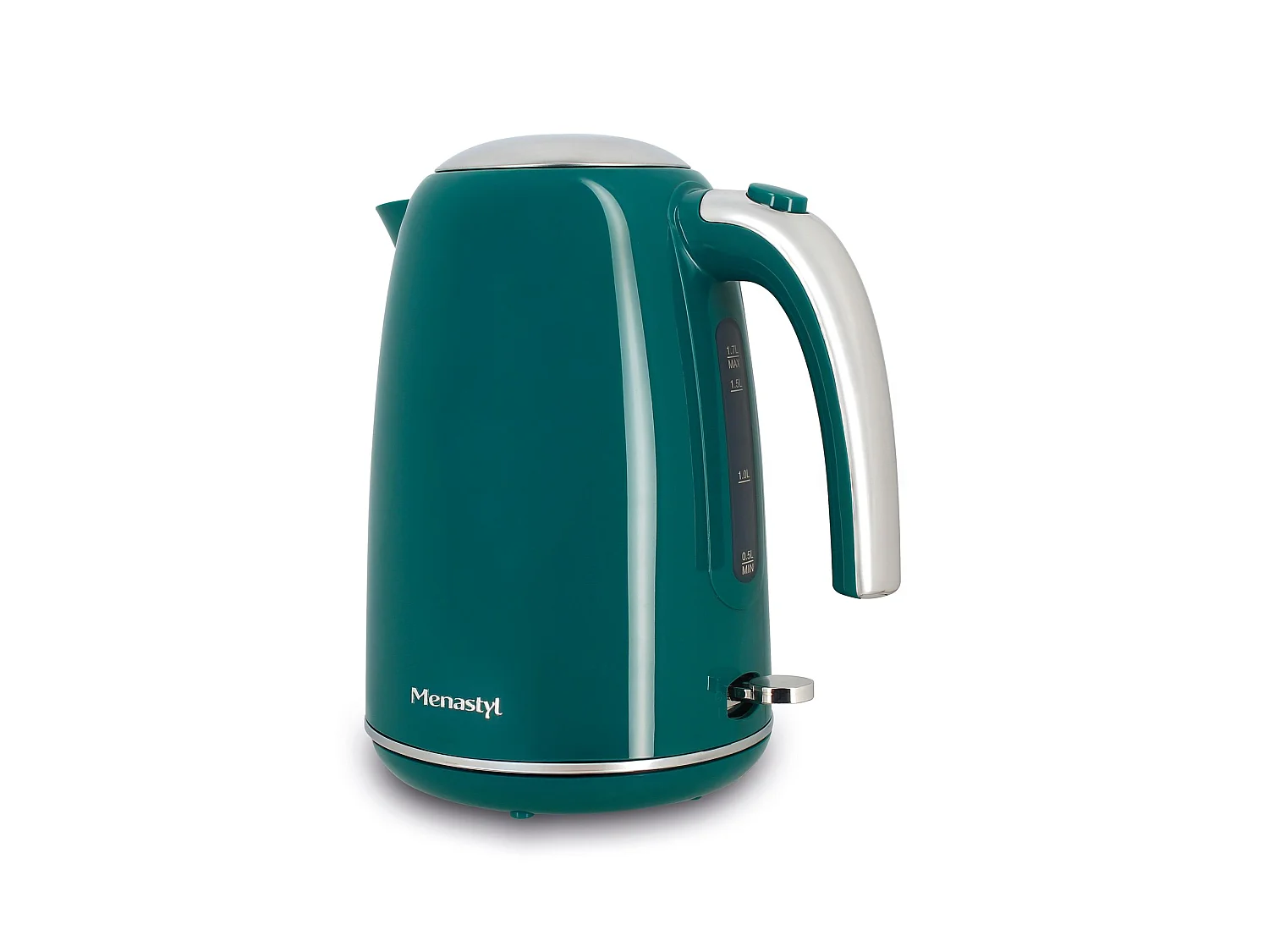 Menastyl - Bouilloire Retro 1.7l En Acier Inoxydable Bleu Canard