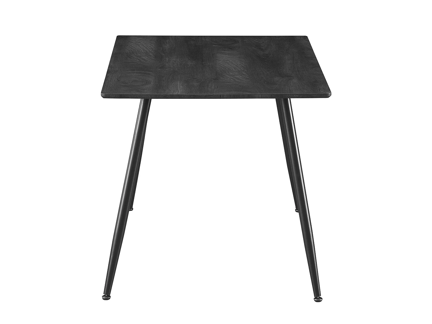 Table Béthune 120 x 80 cm effet bois foncé avec pieds en métal noir