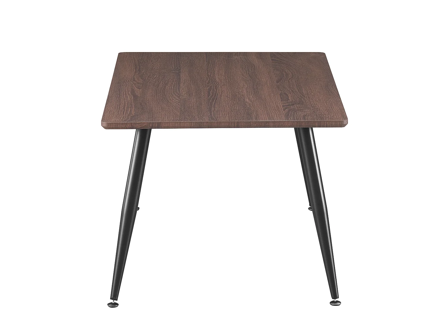 Table basse Monaco 60 x 60 cm avec plateau blanc et pieds en métal noir