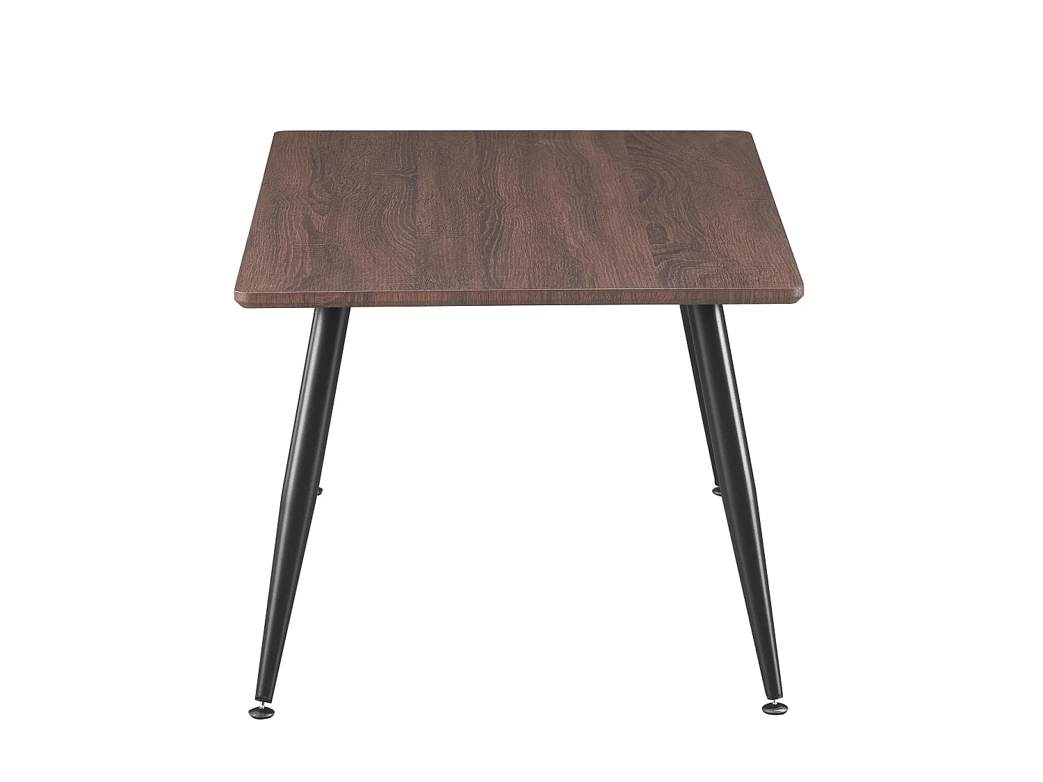 Table basse Niza 110 x 60 cm avec plateau blanc et pieds en métal noir