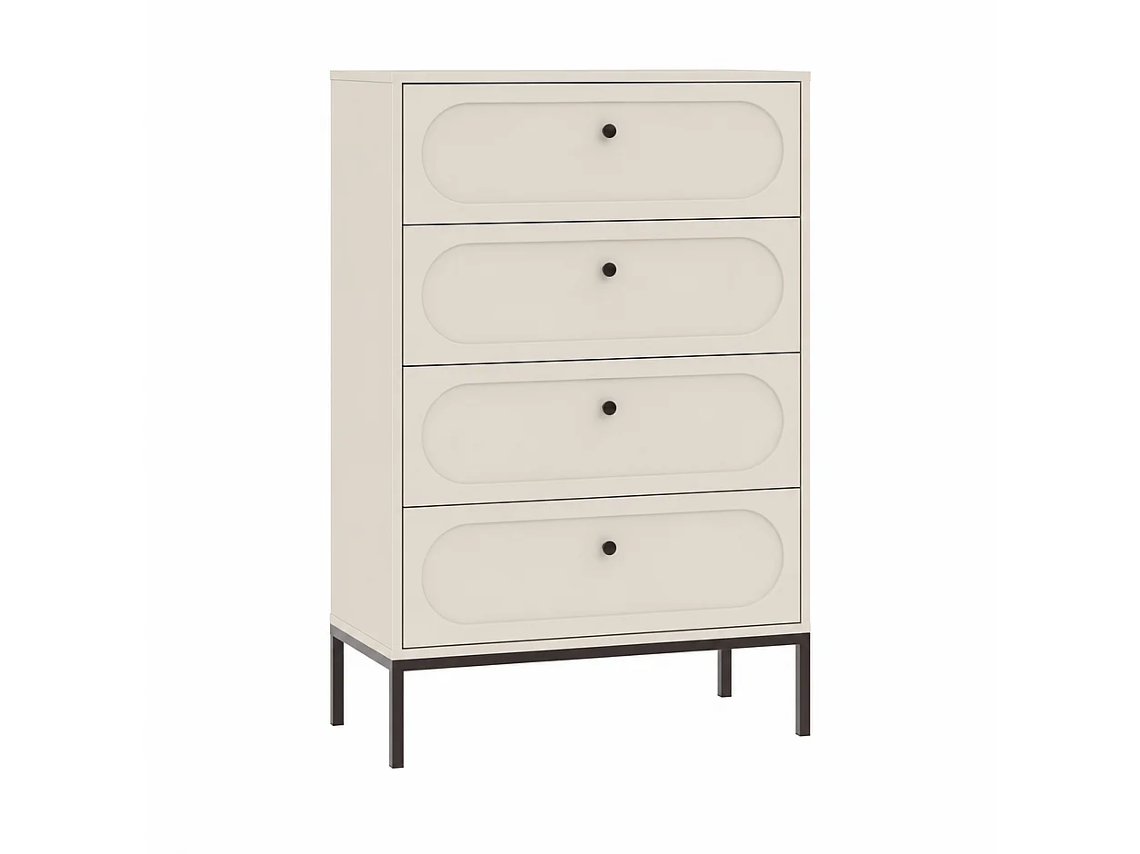 Commode 4 tiroirs, Cachemire, 75,9 x 40 x 115,5 cm