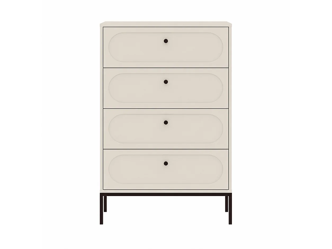 Commode 4 tiroirs, Cachemire, 75,9 x 40 x 115,5 cm