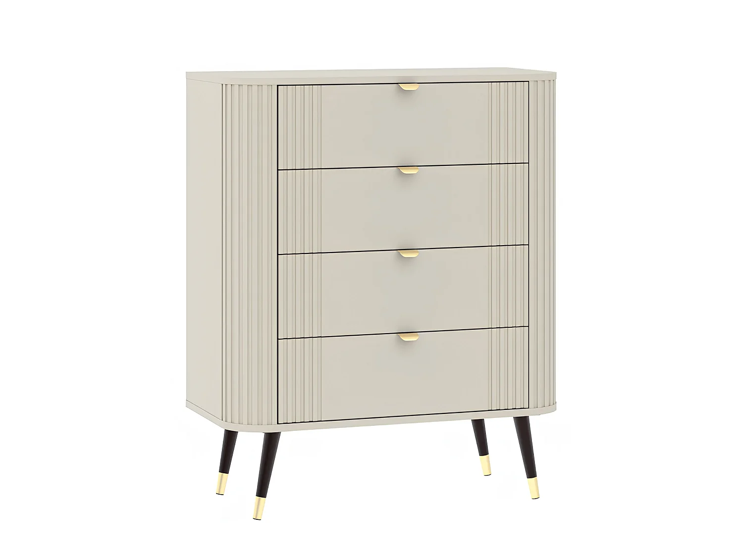 Commode 4 tiroirs, Cachemire, 78,4 x 40 x 98,4 cm