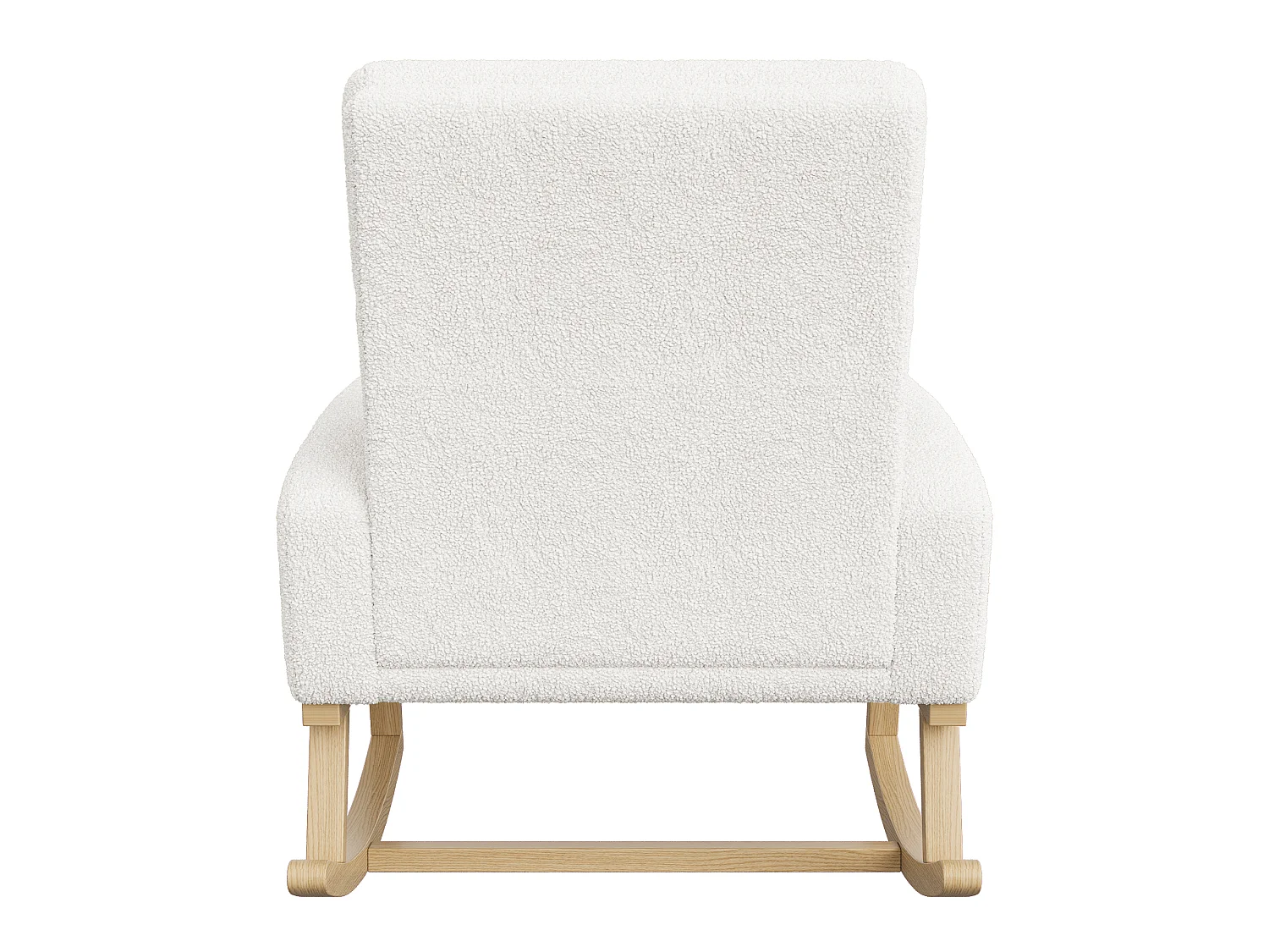 Chaise à bascule - 78 x 69 x 87 cm - avec dossier haut et poche latérale - velours d'agneau