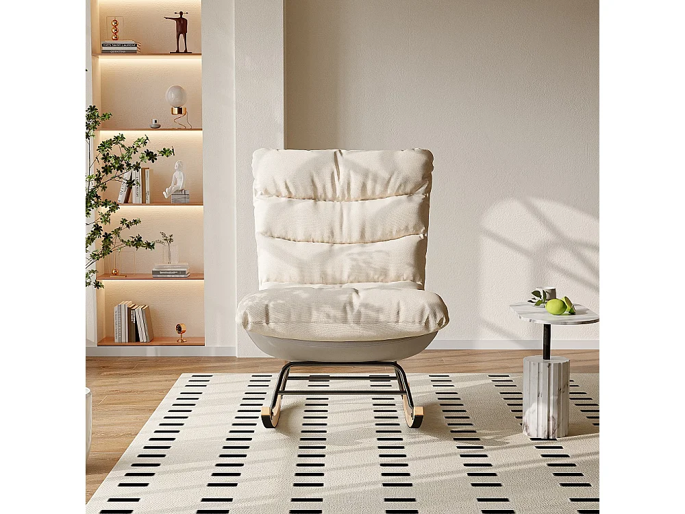 Chaise à bascule - 72 x 83 x 93 cm - Design ergonomique avec base haut dossier en bois