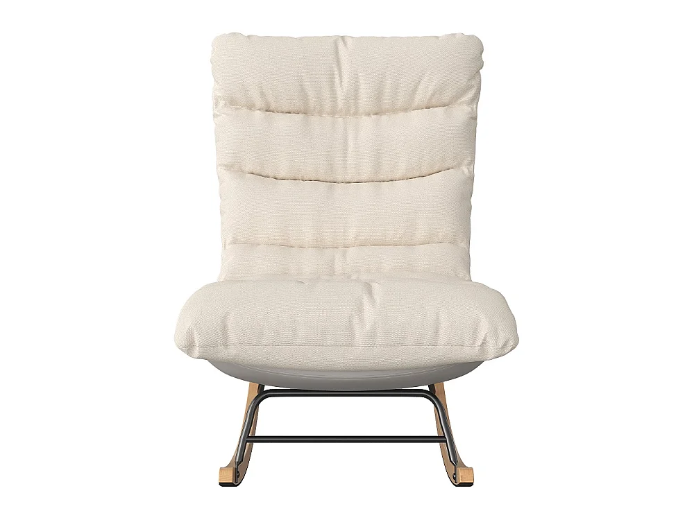 Chaise à bascule - 72 x 83 x 93 cm - Design ergonomique avec base haut dossier en bois