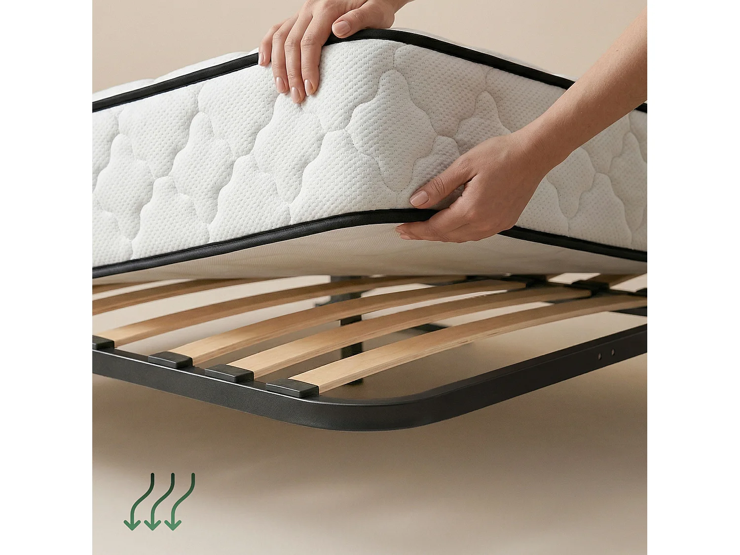 Lit coffre 120x200 cm sommier relevable en métal Blanc