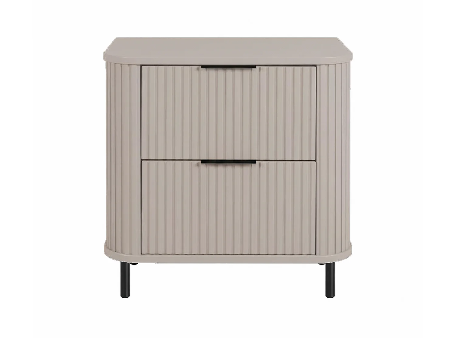 Free-standing bathroom cabinet with drawers and metal legs, colour Cashmere, black handle, black legs, 60 x 41.5 x 66.7 cm