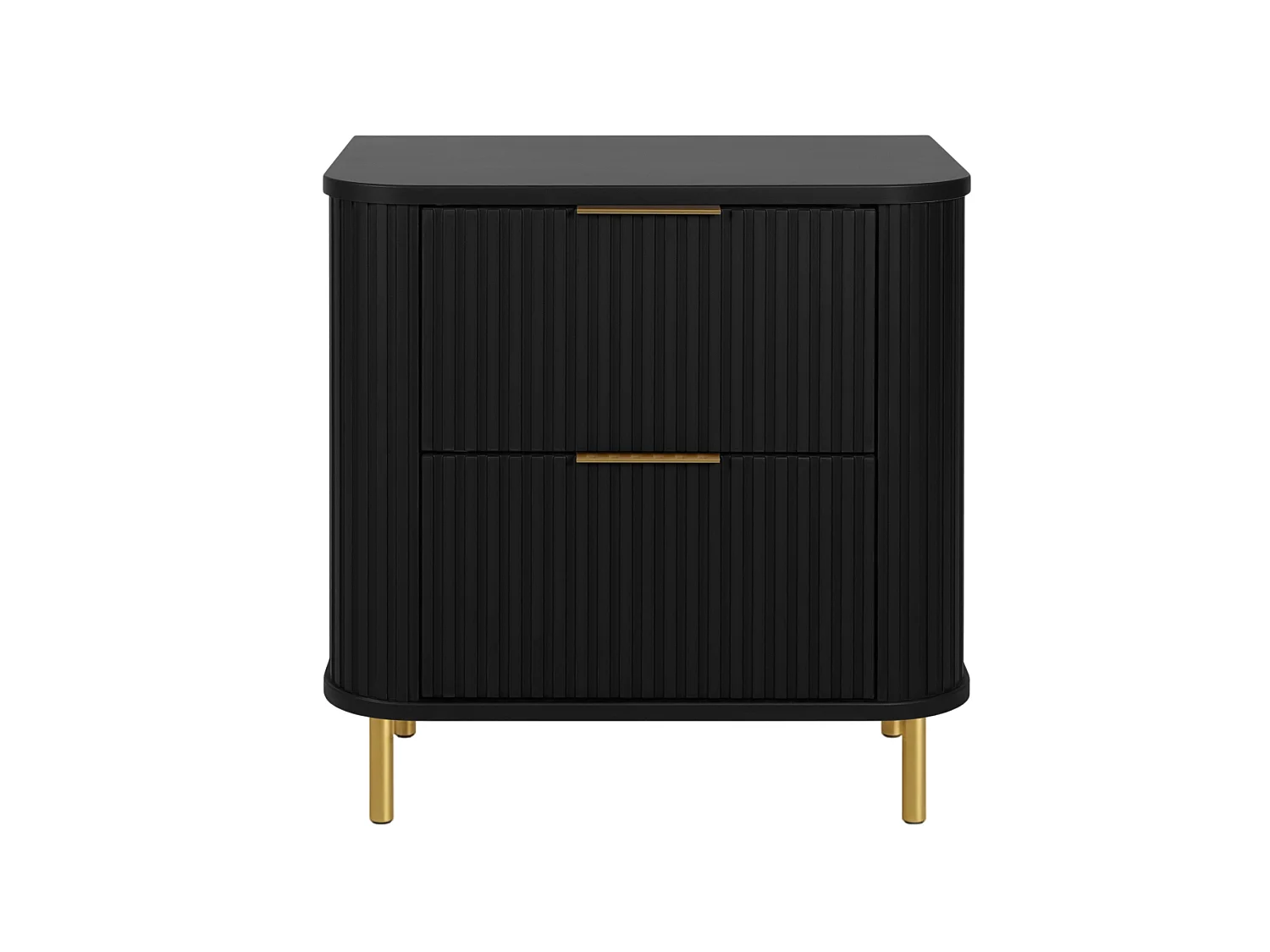 Free-standing bathroom cabinet with drawers and metal legs, colour Black, gold handle, gold legs, 60 x 41.5 x 66.7 cm