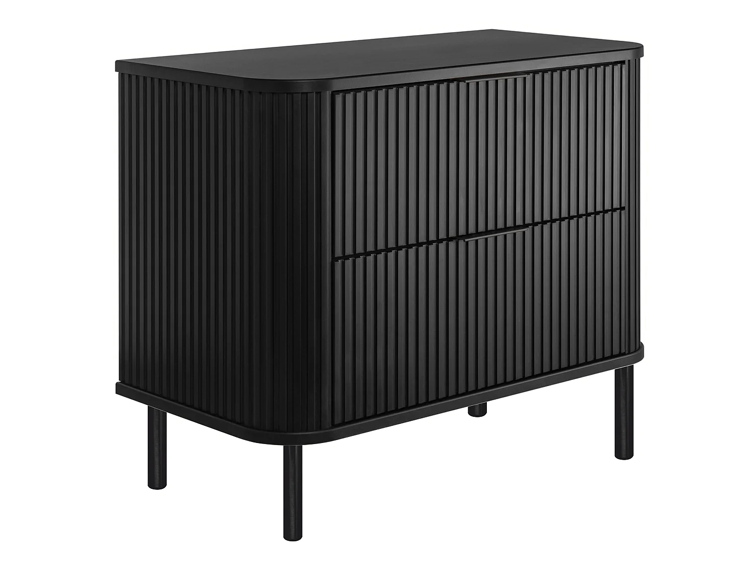 Free-standing bathroom cabinet with drawers and metal legs, colour Black, black handle, black legs, 80 x 41.5 x 66.7 cm
